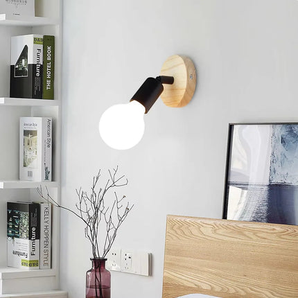 Vintage Retro Wall Lamp | Adjustable Wooden & Metal Sconce for Flexible Lighting 4