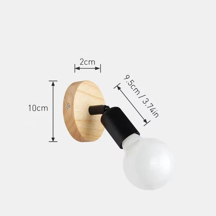 Vintage Retro Wall Lamp | Adjustable Wooden & Metal Sconce for Flexible Lighting 6