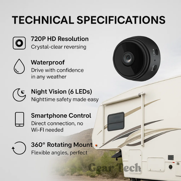 VisionGuard | Wireless Backup Camera with Night Vision & Waterproof Design for Safe Reversing 1