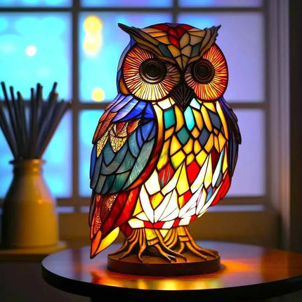 VitraFauna | Artistic Stained Glass Table Lamp with Unique Animal Prints | Stylish Lighting for Cozy Atmosphere 14