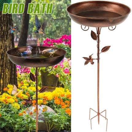 Bird Bath with Stand, Metal Bird Baths for Outdoors – image 4