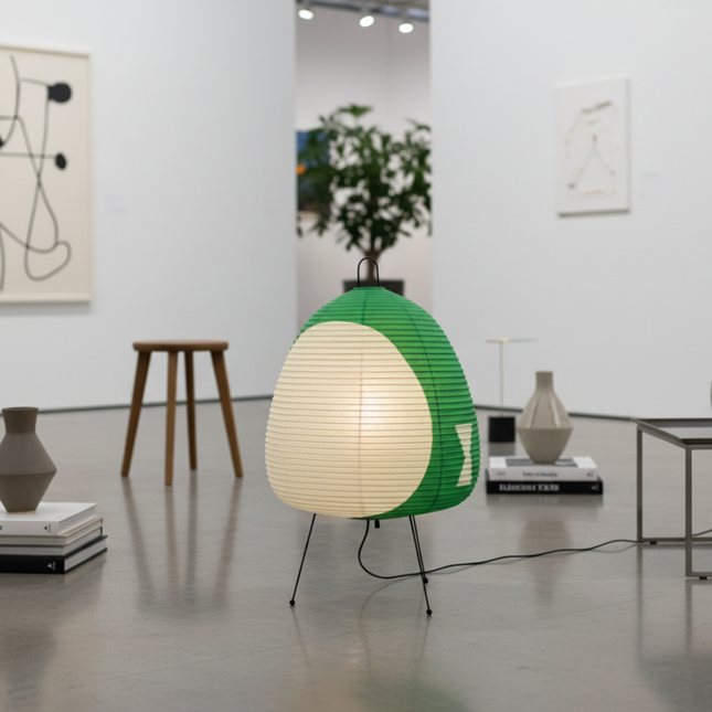 Wabi-Sabi Rice Paper Floor & Table Lamp with Colorful Design | Cozy Ambiance for Indoor and Outdoor Use 0