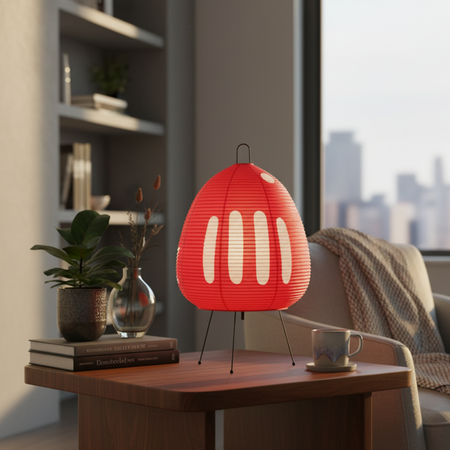 Wabi-Sabi Rice Paper Floor & Table Lamp with Colorful Design | Cozy Ambiance for Indoor and Outdoor Use 1
