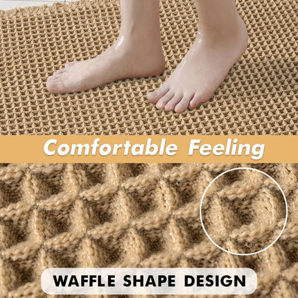 Waffle Bath Mat | Ultra-Absorbent Soft Material for Cozy Comfort 5