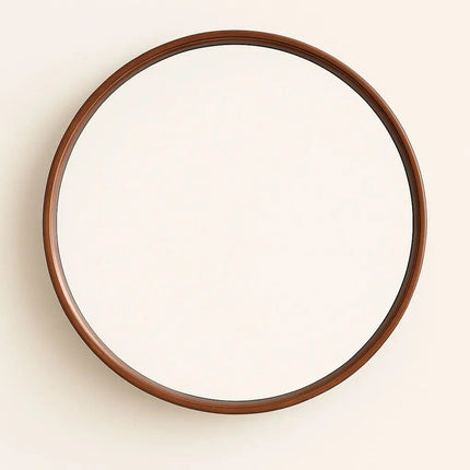 Bathroom Mirror, Round Wall Mirror with Wood Frame, Circle Mirror for Entryway, Wall Decor and Bathroom Decor