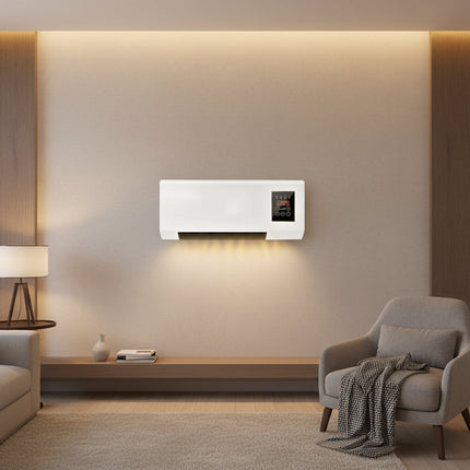 Wall Mounted Electric Heater | Space Heater with Remote Control | Space-Saving Design for Quick Indoor Comfort 0