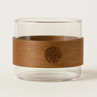 Glass Tea Cup with Walnut Wood Sleeve, Borosilicate Glass Cup 5 oz for Hot Tea, Drinkware Gift for Tea Lovers