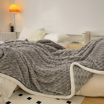 Warm Dream | Lightweight Microfiber Blanket with Elegant Stripe Design | Cozy Comfort for Home and Travel 8