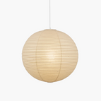 Diameter 24 in x H 23 in / White Lampshade & White Cable