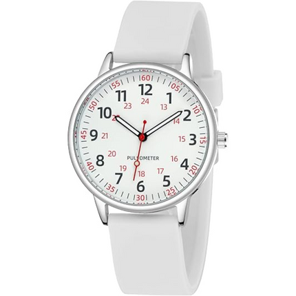 Waterproof Nurse Watch with Clear Second Hand & Comfortable Silicone Band for Accurate Timekeeping 1