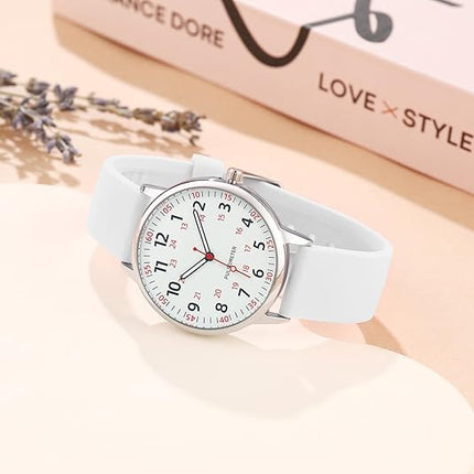 Waterproof Nurse Watch with Clear Second Hand & Comfortable Silicone Band for Accurate Timekeeping 2