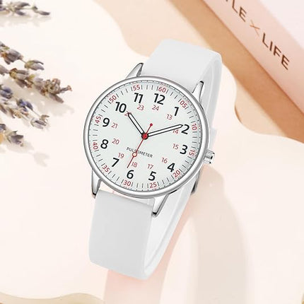 Waterproof Nurse Watch with Clear Second Hand & Comfortable Silicone Band for Accurate Timekeeping 4