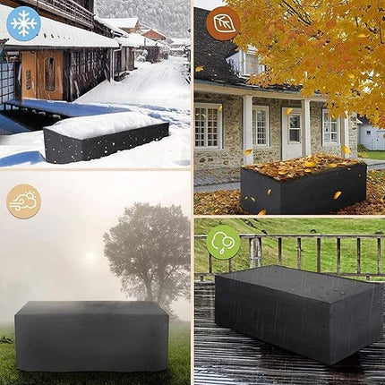 Waterproof Outdoor Furniture Covers | Black Polyester Shield with UV Protection | Durable All-Weather Protection for Patio Furniture 2