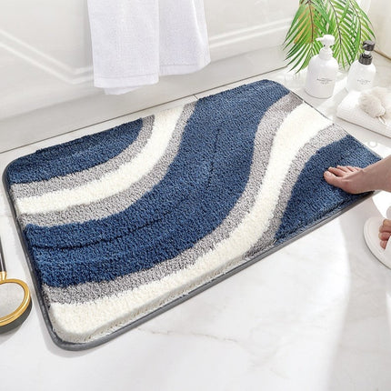 Wave Collection | Non-Slip Bath Mat with Plush Texture | Soft and Safe for Bathroom Comfort 4
