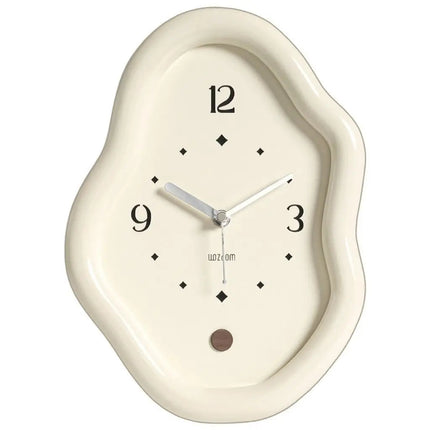 Wooden Table Clock, Wavy Analog Clock for Desk and Shelf Decor – image 5