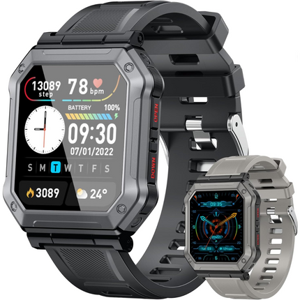 Wayne | Military Smartwatch for Men with Fitness Tracker & Waterproof Design | All-Terrain Health Monitoring for Active Lifestyles 0