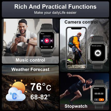 Wayne | Military Smartwatch for Men with Fitness Tracker & Waterproof Design | All-Terrain Health Monitoring for Active Lifestyles 5