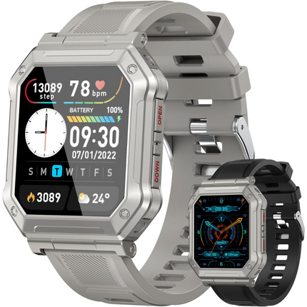 Wayne | Military Smartwatch with Fitness Tracker & Waterproof Design | Rugged Health Monitoring for Active Lifestyles 1