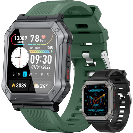 Wayne | Military Smartwatch with Fitness Tracker & Waterproof Design | Rugged Health Monitoring for Active Lifestyles 2