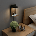 Wearclo | Adjustable Wall Lamp with Charging Shelf & Eco-Friendly LED | Stylish Lighting Solution for Convenience 0