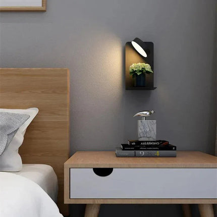 Wearclo | Adjustable Wall Lamp with Charging Shelf & Eco-Friendly LED | Stylish Lighting Solution for Convenience 1