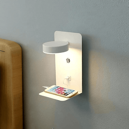 Wearclo | Adjustable Wall Lamp with Charging Shelf & Eco-Friendly LED | Stylish Lighting Solution for Convenience 2