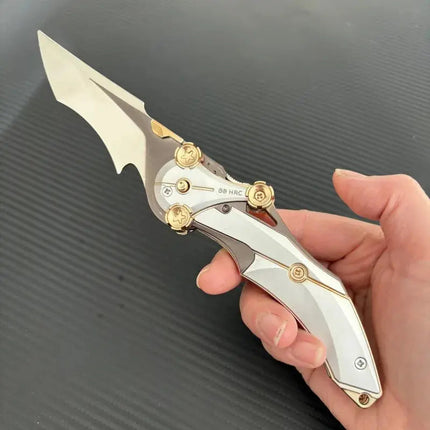 Wearclo | All-Metal Folding Knife with 8Cr13Mov Steel Blade | Compact EDC Tool for Effortless Cutting 5