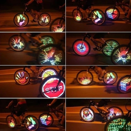 Wearclo | Bicycle Spoke LED Lights with 30 Colorful Patterns | Enhanced Visibility for Safety 3