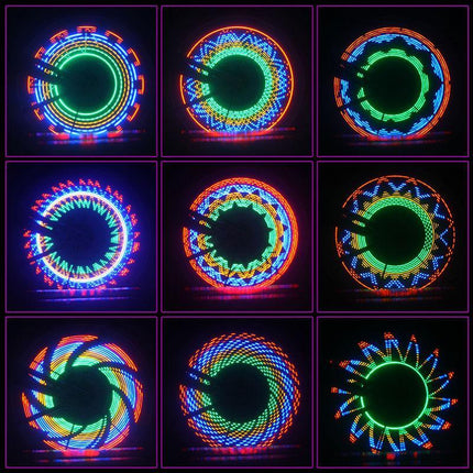 Wearclo | Bicycle Spoke LED Lights with 30 Colorful Patterns | Enhanced Visibility for Safety 8