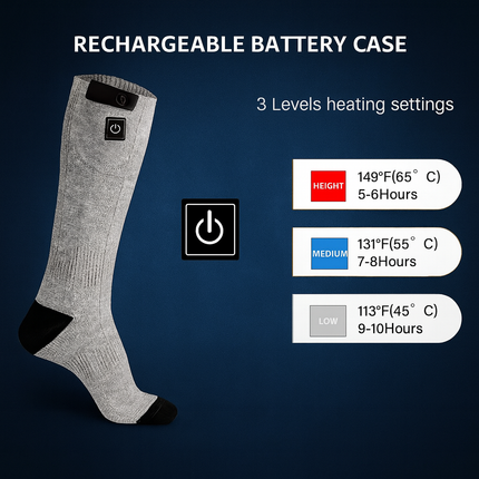Wearclo | Electric Heating Winter Socks with Intelligent Temperature Control | Full Foot Warmth for Outdoor Activities 1