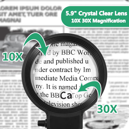 Wearclo | Full-Sided Magnifying Glass with LED Light & Adjustable Gooseneck | Hands-Free Aid for Enhanced Vision 4
