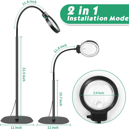 Wearclo | Full-Sided Magnifying Glass with LED Light & Adjustable Gooseneck | Hands-Free Aid for Enhanced Vision 5