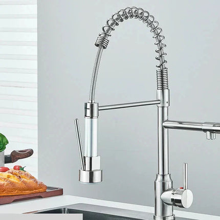 Wearclo | Kitchen Faucet with Spiral Spout & 360° Rotation for Effortless Maneuverability 0