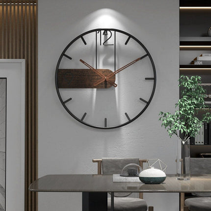 Wearclo | Modern Wall Clock with Walnut Accent & Silent Quartz Movement | Elegant Timepiece for Home Decor 0
