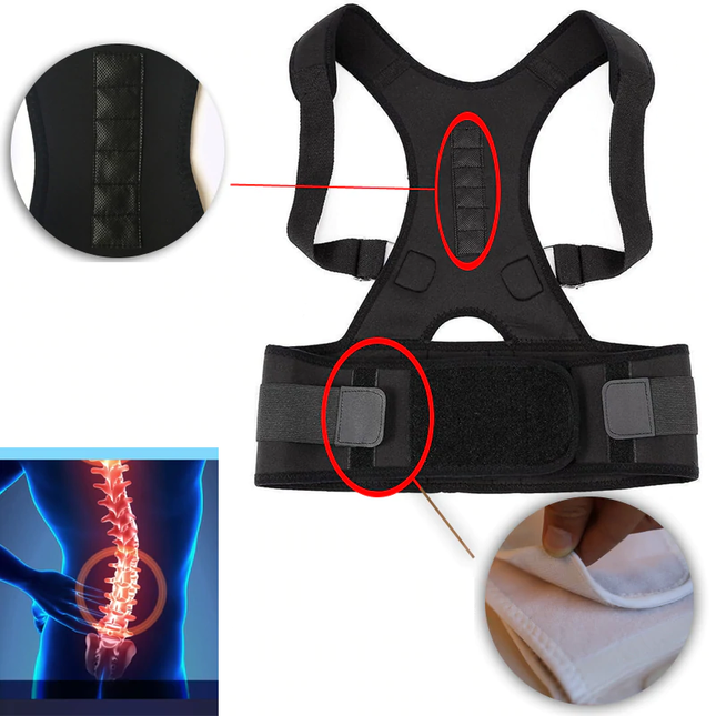 Wearclo | Posture Corrector Back Brace with Magnetic Therapy | Adjustable Support Belt for Pain Relief and Comfort 1
