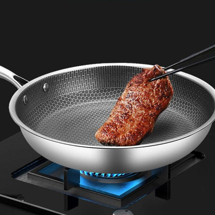 Wearclo | Stainless Steel Hexagonal Skillet with Non-Stick Surface | Durable Cookware for Healthy Meals 0