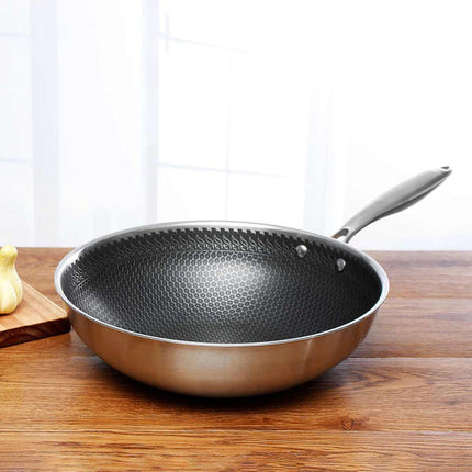 Wearclo | Stainless Steel Hexagonal Skillet with Non-Stick Surface | Durable Cookware for Healthy Meals 4