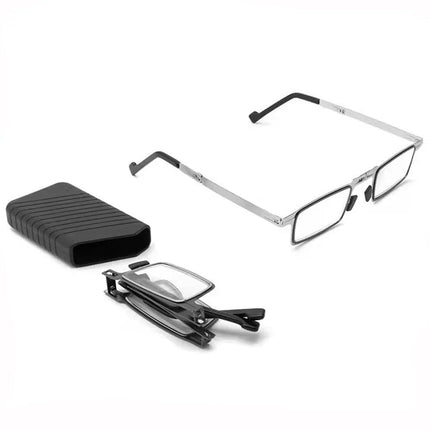 Wearclo | Unisex Folding Reading Glasses with Compact Case for Clear Vision 1