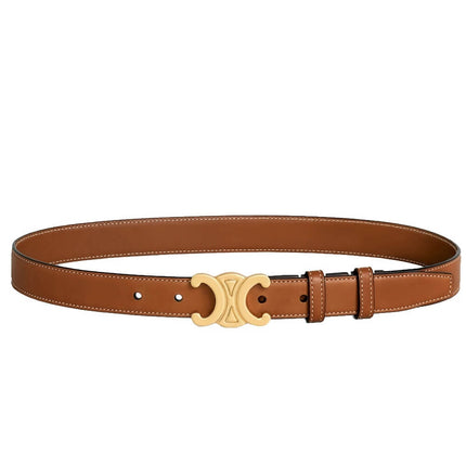 Wearclo | Vintage-Inspired Vegan Leather Belt with Gold CC Logo | Stylish Accessory for Ethical Fashion 8
