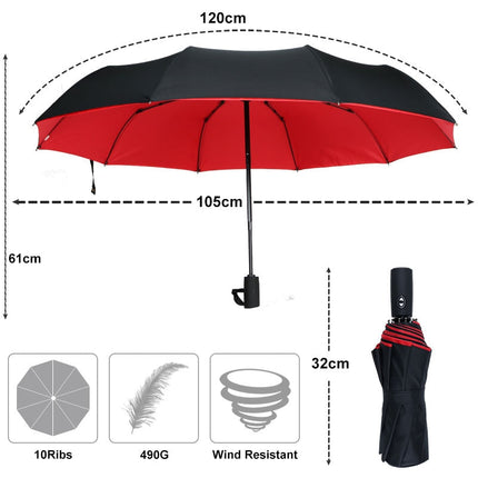 Wearclo | Wind-Resistant Storm Umbrella with Automatic Open Button | Portable Protection Against Rain and Wind 1