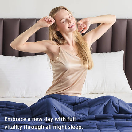 Weighted Cooling Blanket | Even Weight Distribution with Breathable Microfiber | Ideal for Year-Round Comfort 5