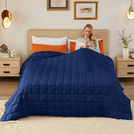 Weighted Cooling Blanket | Even Weight Distribution with Breathable Microfiber | Ideal for Year-Round Comfort 7