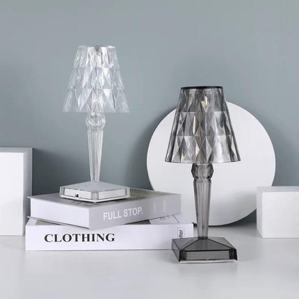 Sparkling Crystal Lamp with Touch-Sensitive Control | Elegant Rechargeable Table Light for Glamorous Ambiance