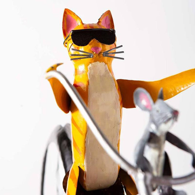 Whimsical Animal Bicycle Windmill with Spinning Wheel | Unique Garden Decor for Playful Outdoor Spaces 1