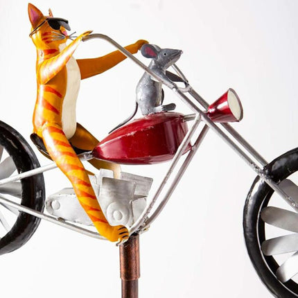 Whimsical Animal Bicycle Windmill with Spinning Wheel | Unique Garden Decor for Playful Outdoor Spaces 2