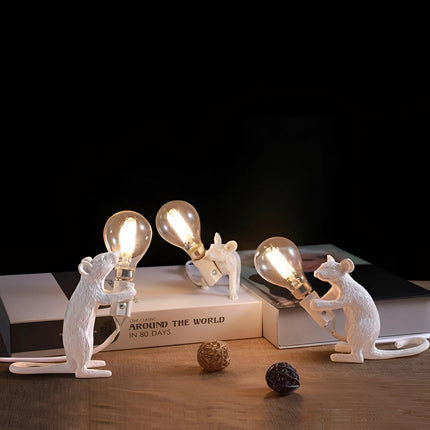 Whimsical Decor | Gold Mouse Lamp with Unique Animal Design | Stylish Lighting for Home Ambiance 11