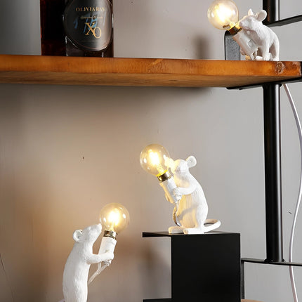 Whimsical Decor | Gold Mouse Lamp with Unique Animal Design | Stylish Lighting for Home Ambiance 4