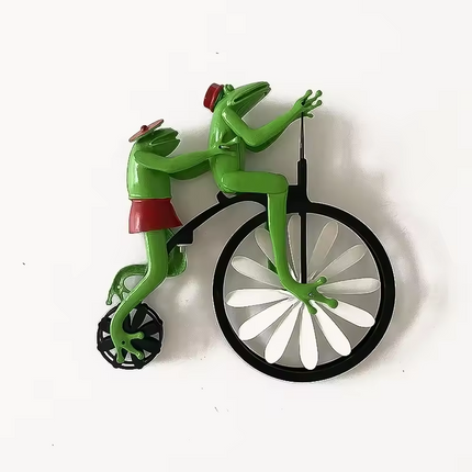 Whimsical Garden Decor | Animal Bicycle Windmill with Spinning Wheel | Unique Metal Art for Outdoor Spaces 6