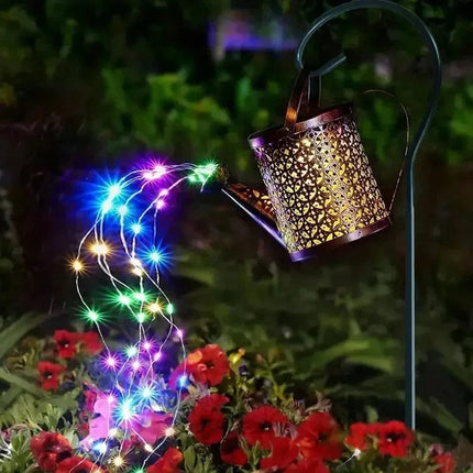 Whimsical Solar Lantern | Outdoor Hanging Lantern with Retro Watering Can Design | Charming Garden Decor for Nighttime Ambiance 7