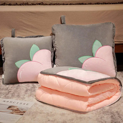 Whimsical Travel Pillow Blanket with Cartoon Toast Design | Cozy Dual-Function for Comfort on the Go 2